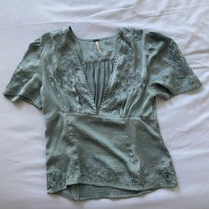 Free People Satin Blouse